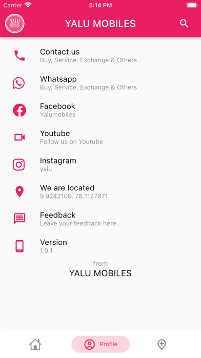 Yalu Mobiles Screenshot