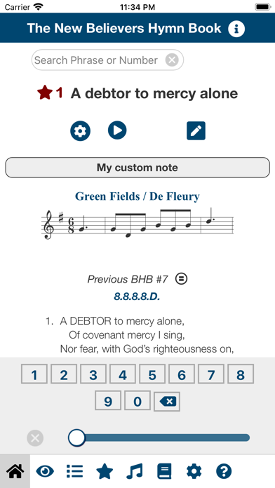 New Believers Hymn Book Screenshot