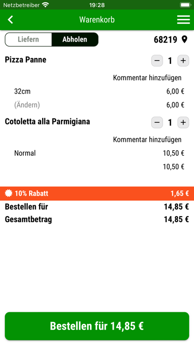 Pizzeria Napoli Mannheim Screenshot