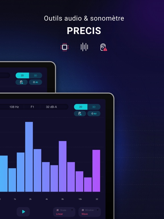 Screenshot #5 pour Analyseur Spectre - Frequences