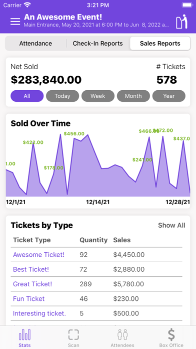 Eventnoire Organizer Screenshot