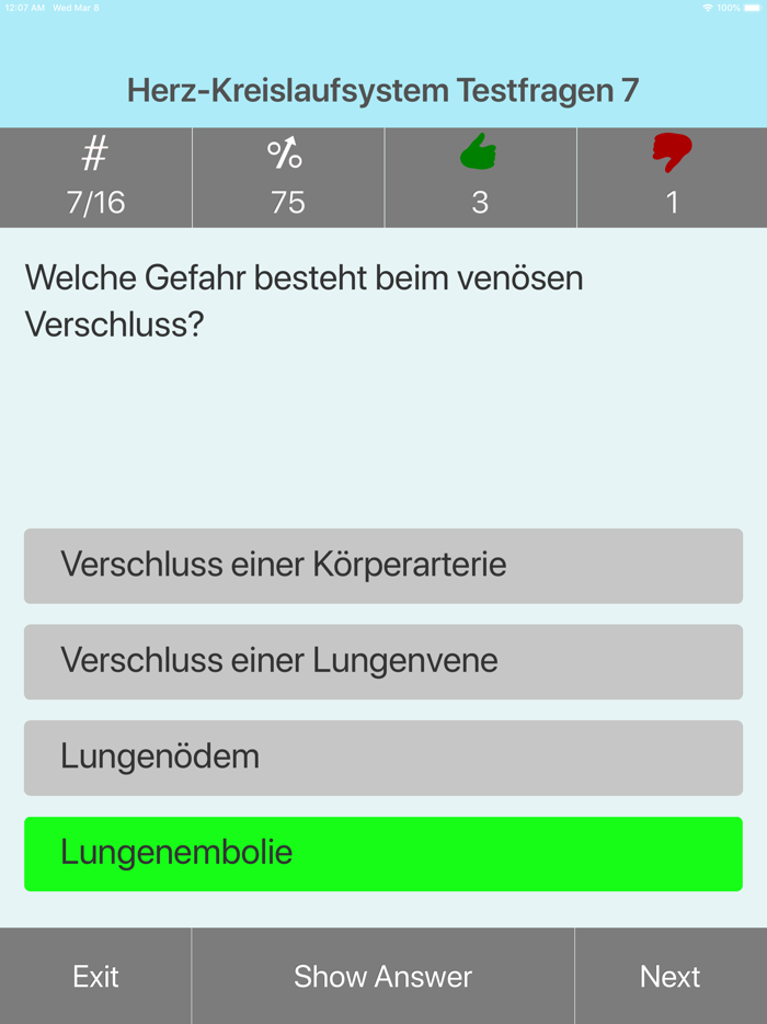 Herz-Kreislaufsystem Test