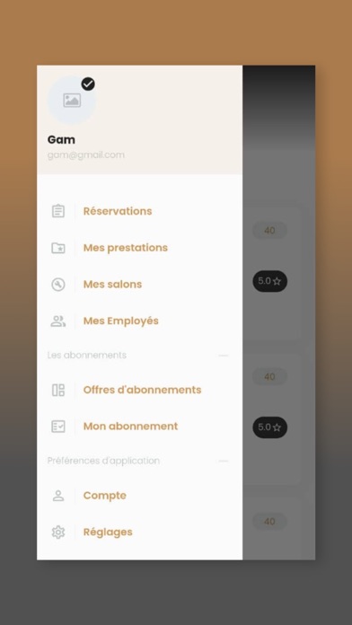 Gentlemen salon Screenshot