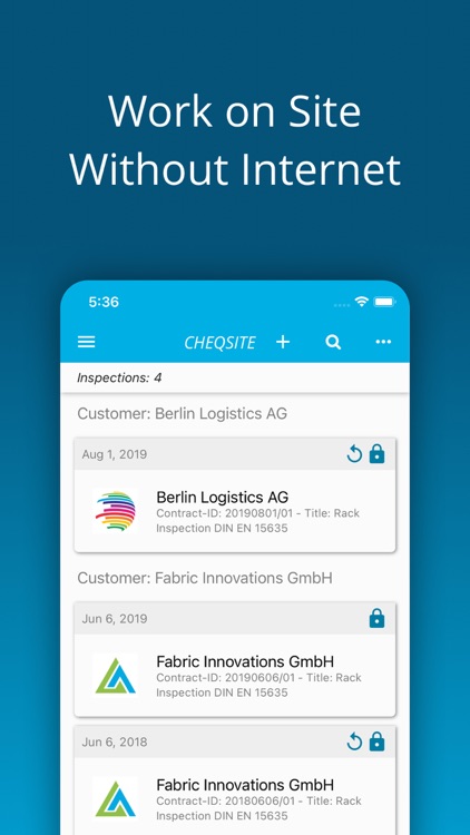 Rack Inspection DIN EN 15635