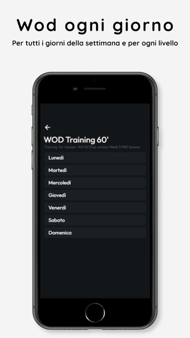 WOD Training Screenshot
