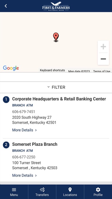 First & Farmers National Bank Screenshot