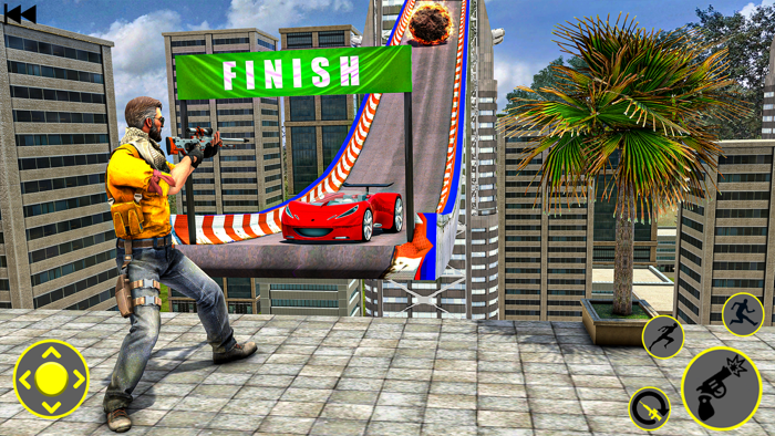 Gangster Mega Ramp Shooter