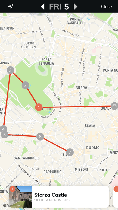 GeoStar Trip - My itinerary Screenshot