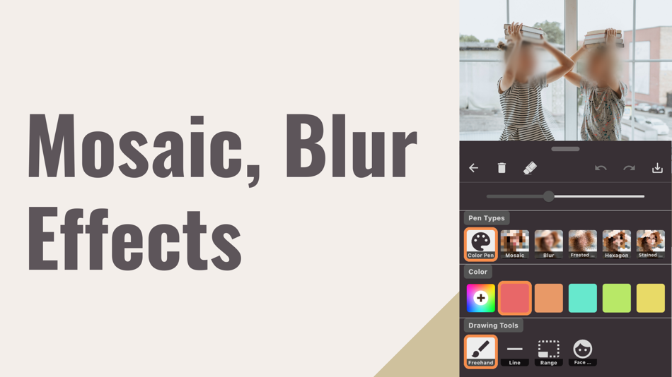 #1. Blur & Mosaic Photo editor (iOS) Podle: Yoshinobu Ikeda