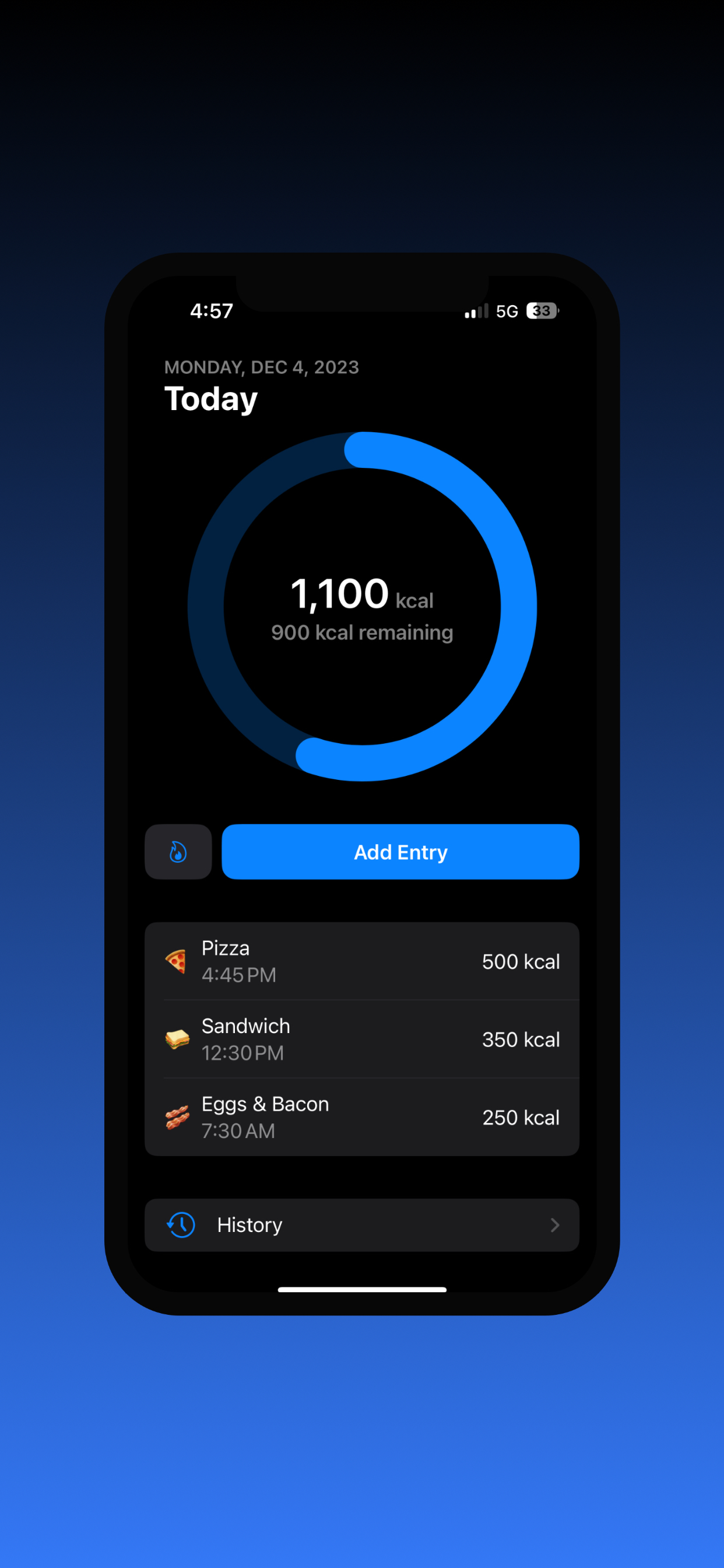 Minimal Calorie Tracker