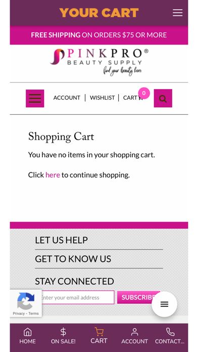 PinkPro Beauty Supply Screenshot