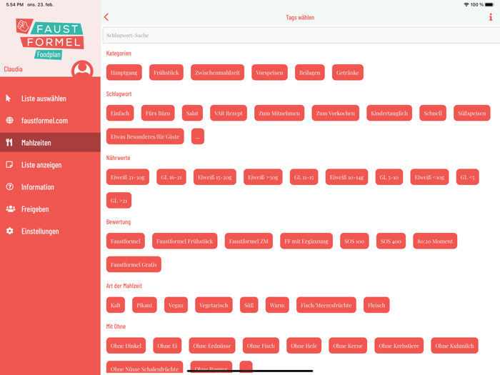 Faustformel Foodplan
