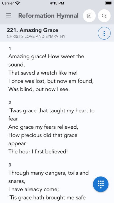 Church Hymnal Screenshot