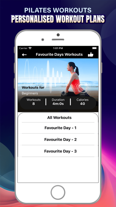 Pilates Fitness Yoga Workouts Screenshot