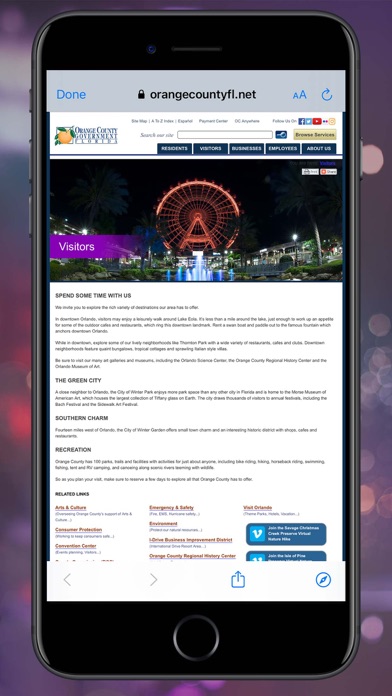 OCFL Experience Screenshot