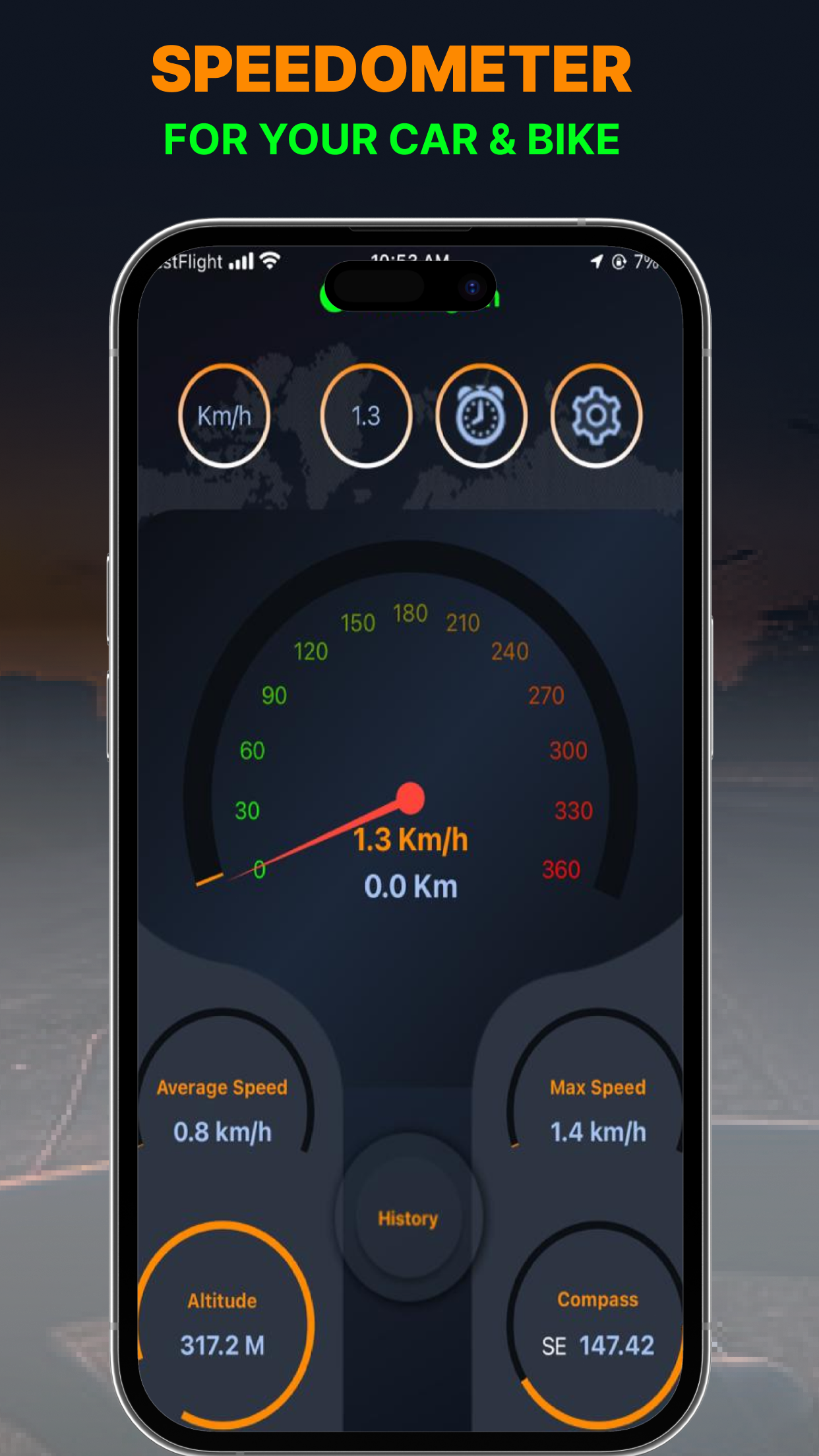 GPS Speedometer App - Odometer