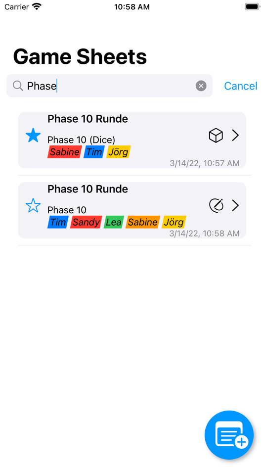 #2. Game Sheets (iOS) 由: JOERG ORTMANN