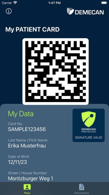 Demecan Patient ID Card