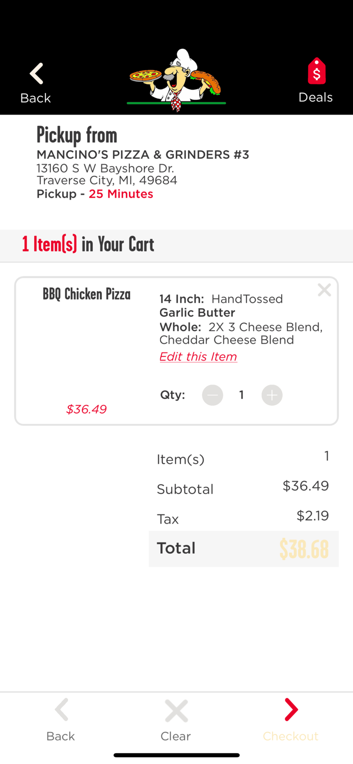 Mancino’s Pizza and Grinders