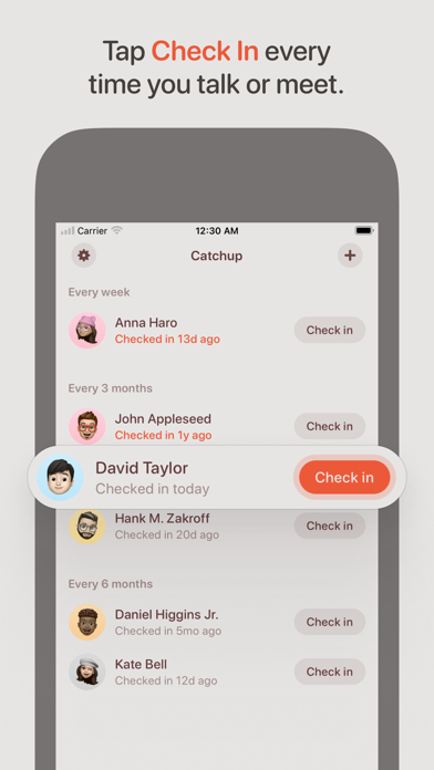 Catchup: Stay in Touch Screenshot