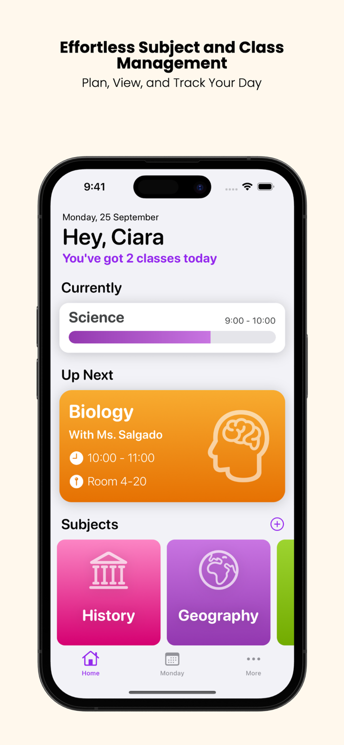 Subjects - Class Timetable