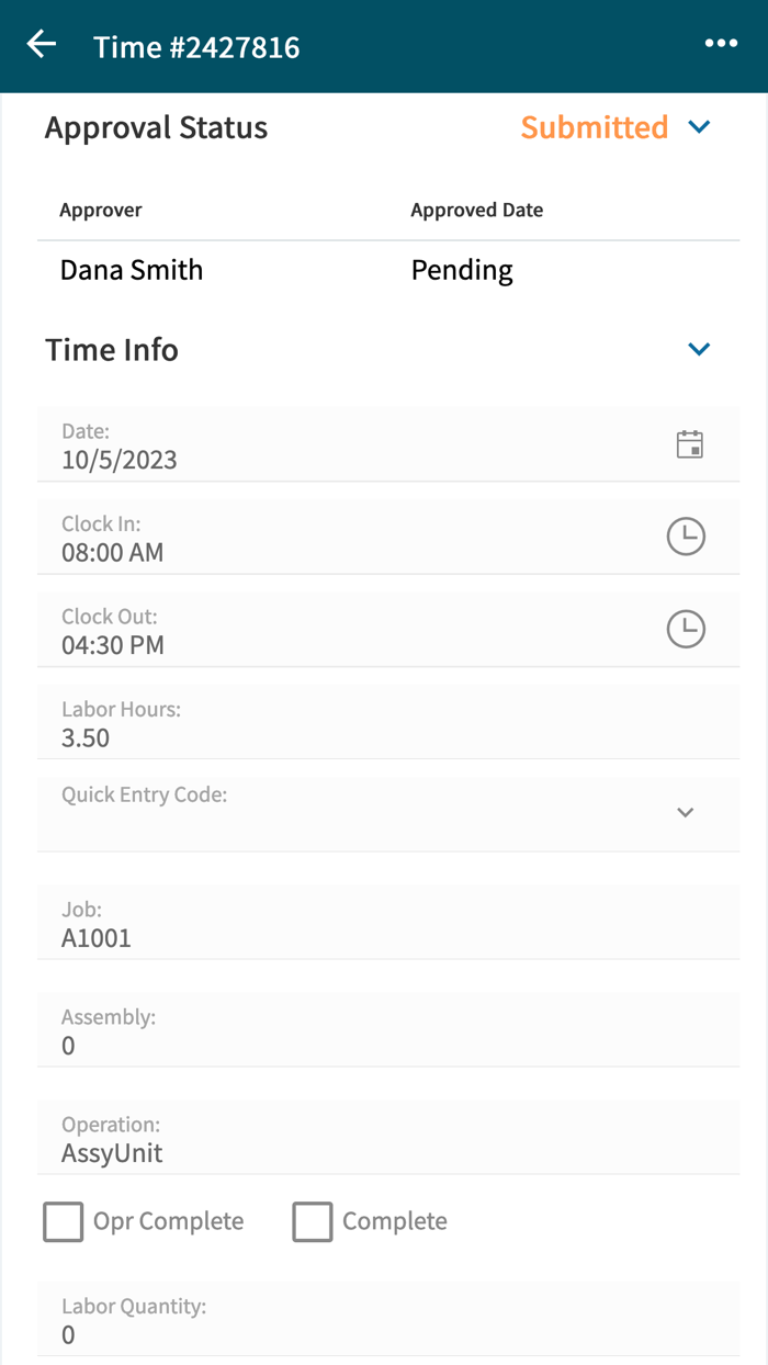 Epicor Time Management