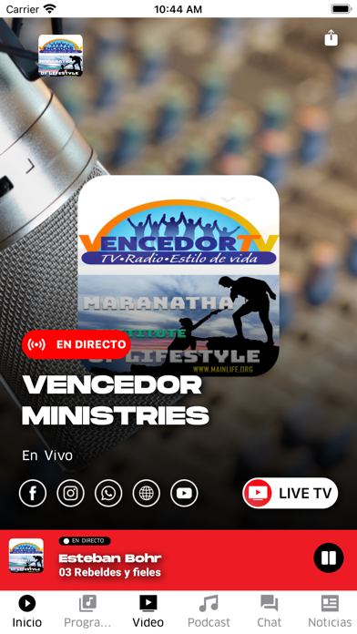 Vencedor Ministries Screenshot