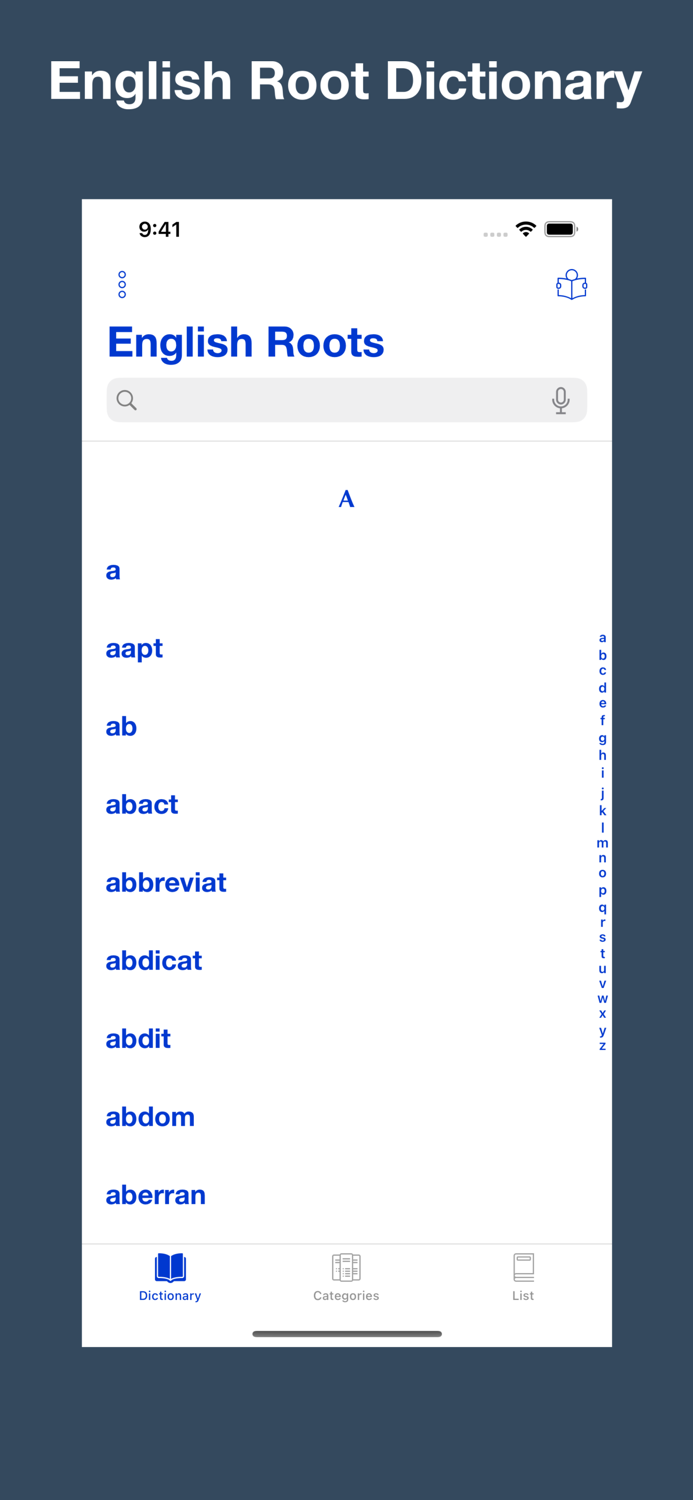 English Root Dictionary