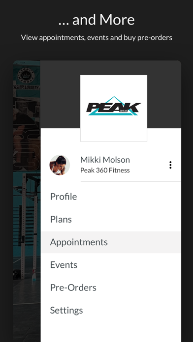 Peak 360 Fitness Screenshot
