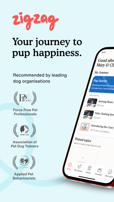 Screenshot #1 pour Zigzag Puppy Training App