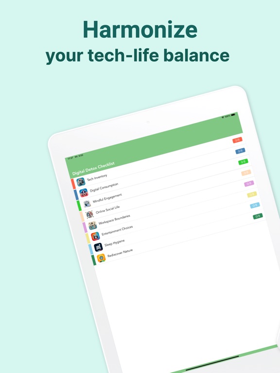 Screenshot #5 pour Digital Detox Checklist