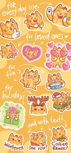 Cat stickers for iMessage! screenshot #2 for iPhone