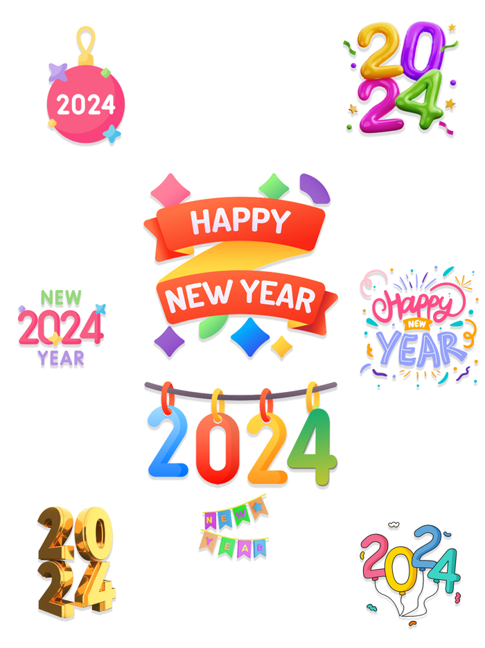Happy New Year 2024 -WASticker