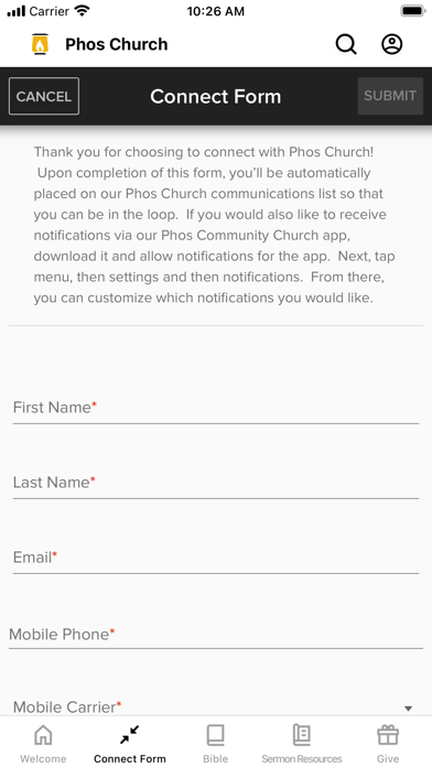 Phos Community Church Screenshot