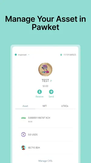 Pawket: Chia Wallet, XCH, NFTS screenshot 2