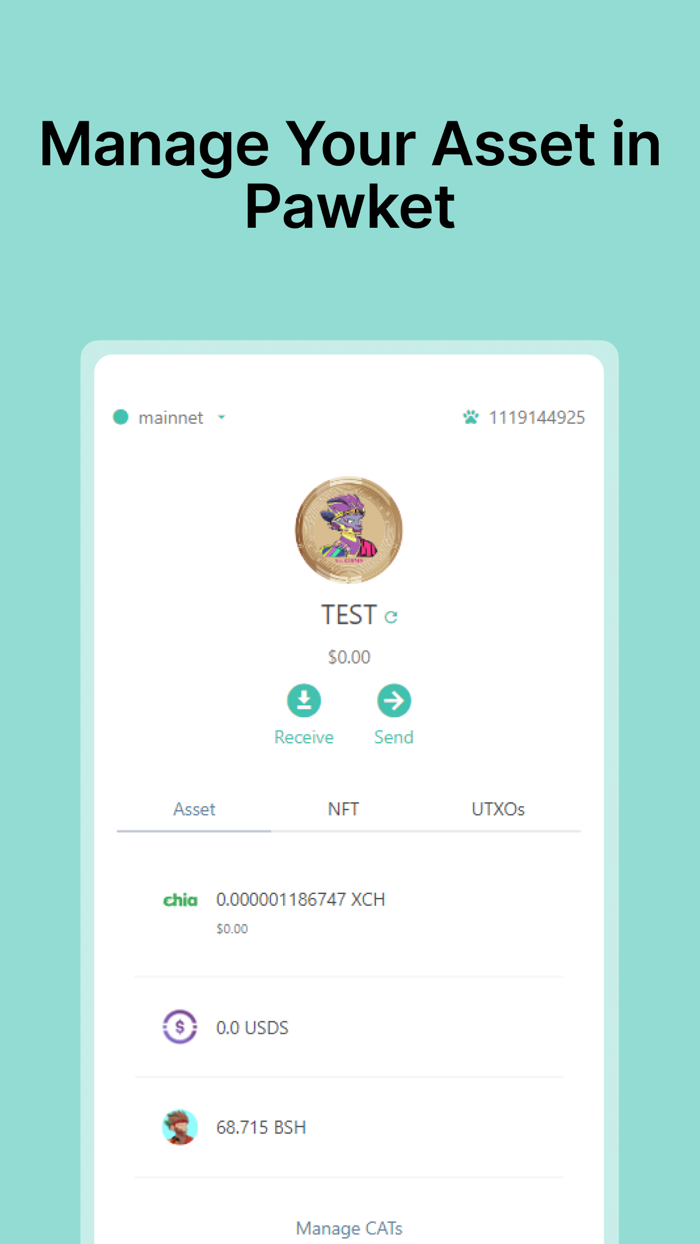 Pawket Chia Wallet XCH NFTS