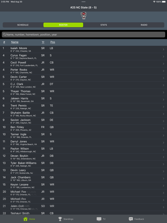 Screenshot #5 pour NC State Football App