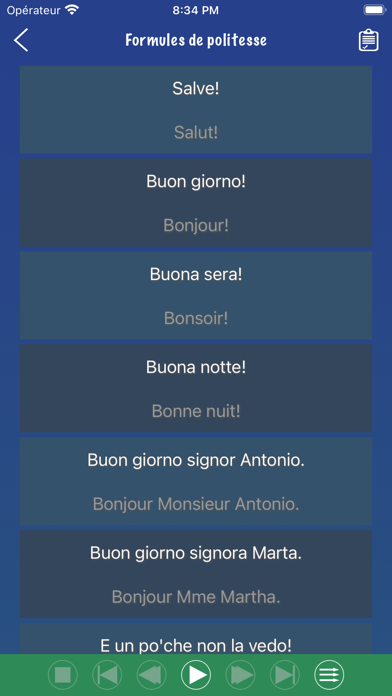 Screenshot #2 pour Phrase italienne