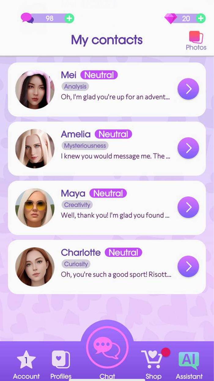 AI Love Chat Dating Game