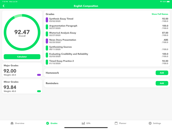 GradeWay for HAC iPad screenshot 4 - Education app