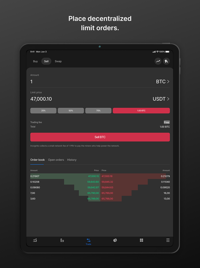 Incognito crypto wallet