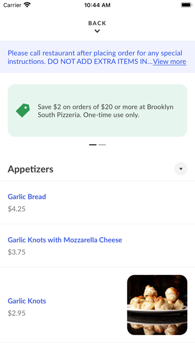 Brooklyn South Pizzeria Screenshot