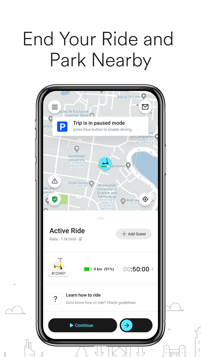EVA ride - Scooter Sharing