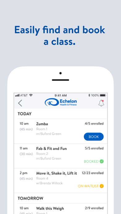 ECHELON Health & Fitness Clubs Screenshot