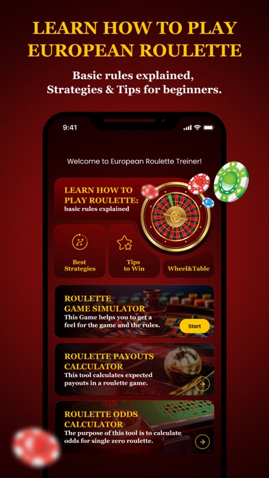 European Roulette Trainer App Screenshot