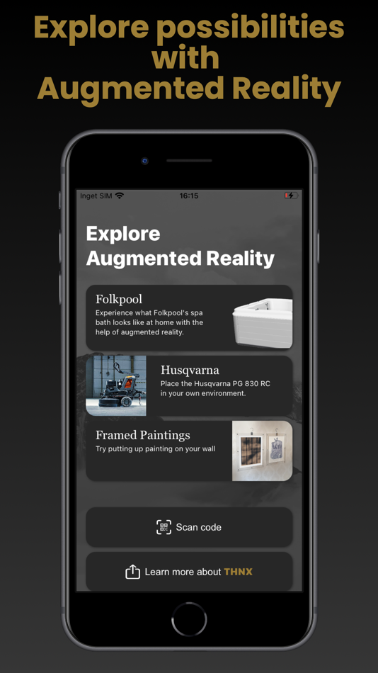 #1. THNX AR Experience (iOS) By: Thnx Innovation AB