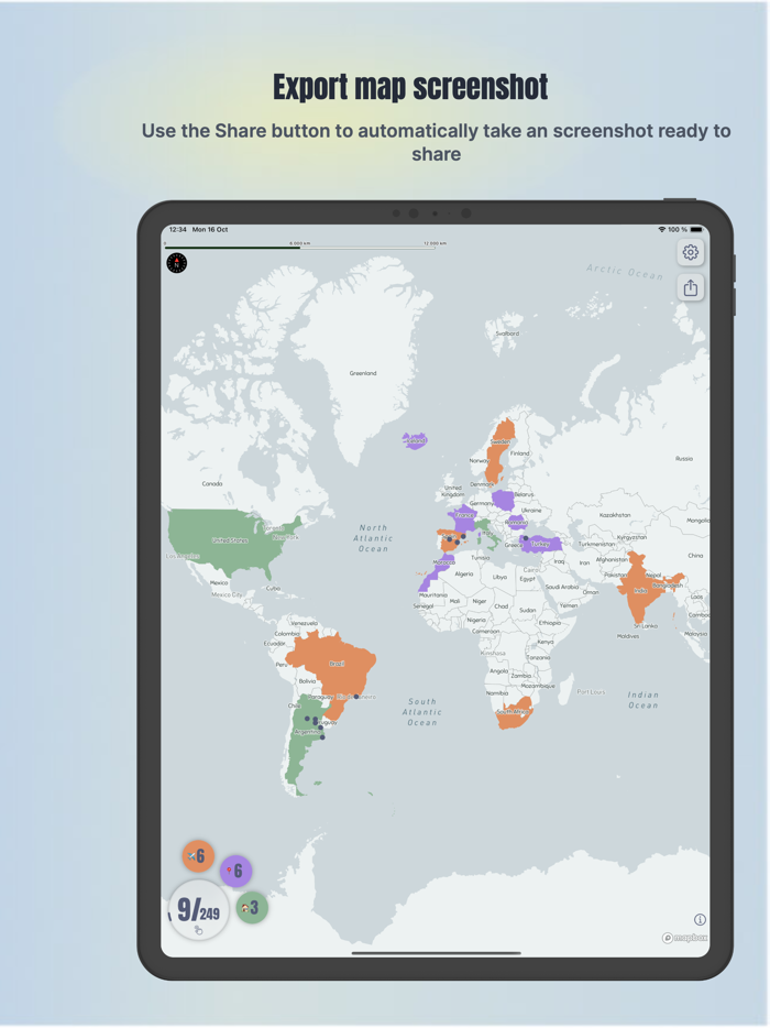 World Map Visited Countries