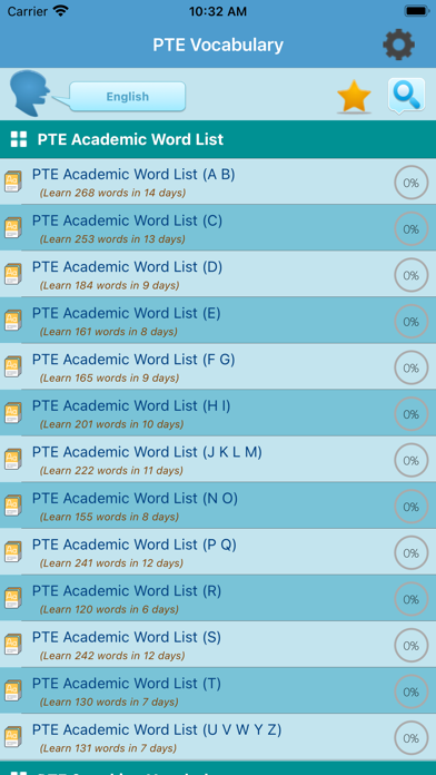 3000 PTE Vocab Screenshot