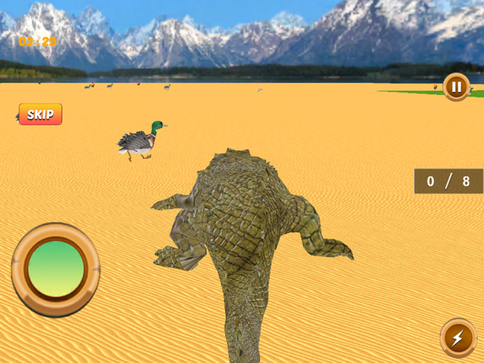 鳄鱼攻击狩猎游戏