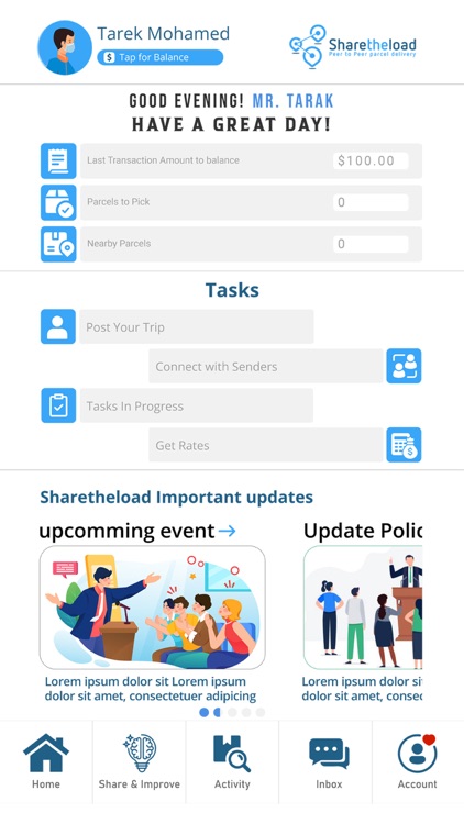 Sharetheload: Parcel Delivery